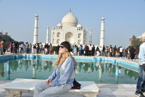 Taj Mahal Sunrise Tour with Elephant conservation From Delhi Private Tour with Car Driver and Guided service Only