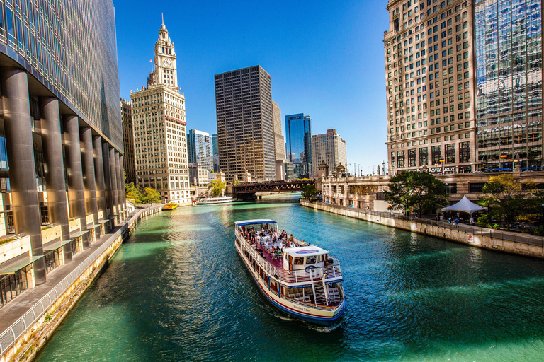 Chicago: Architectuur River Cruise &amp; Hop-on-hop-off-bustour