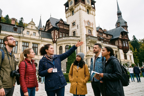 Dracula Castle, Peles Castle and Brașov Day Trip Bucharest COACH TOUR Audio guide in 24 languages