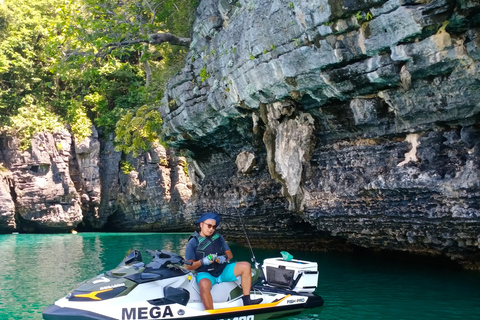 Langkawi: Jet Ski Fishing & Countryside Cycling Tour 2 Single Rider + 2 Bicycle Option
