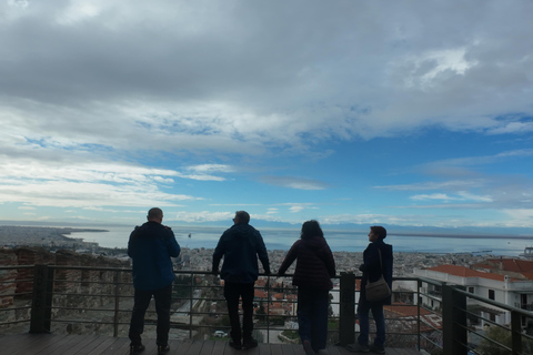 Thessaloniki: Upper Town Bus & Walking Tour with Drinks