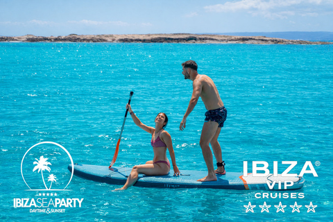 Ibiza: Formentera VIP Boat Paella, BBQ, OpenBar, DJ & Sunset BASIC TICKET with 5h Open Bar & Breakfast