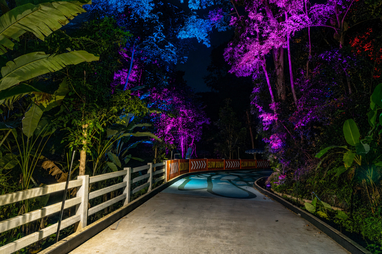 Phuket: Hanuman Luge Night Exclusive with Transfer or Dinner Luge 2 Rides + Dinner + Skywalk OR Luge Phone Head Mount