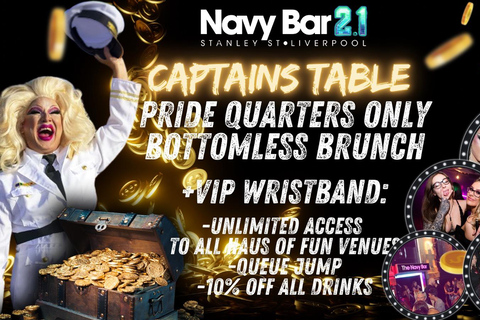 The Captain's Table: A Nautical Drag Queen Bottomless Brunch ENTRY with Drink