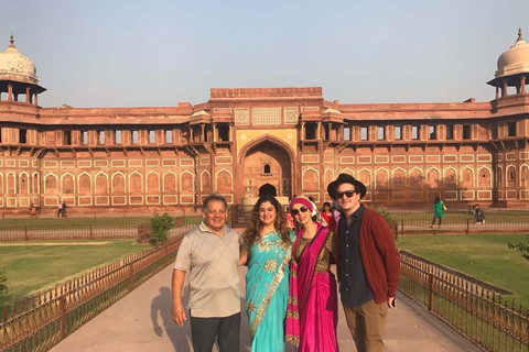 Depuis Agra : Excursion d'une demi-journée au lever du soleil au Taj Mahal et au Fort d'Agra