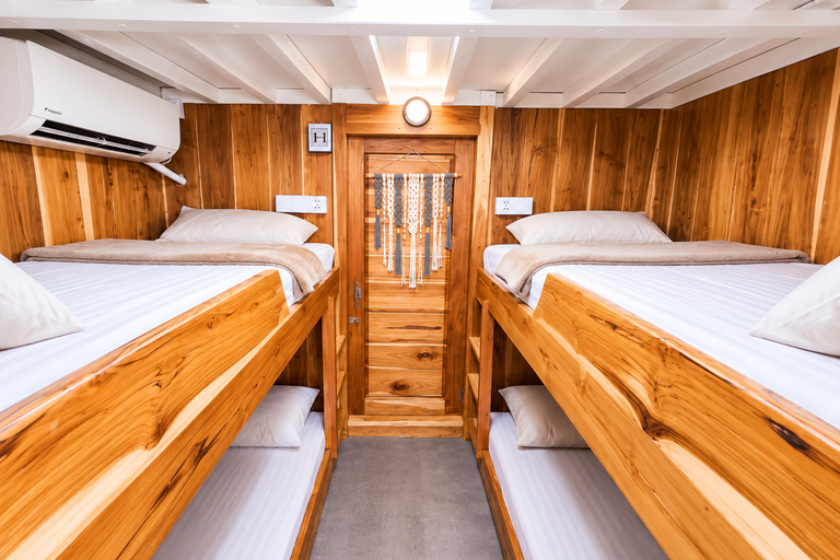 3D Komodo Sailing & Land Tour 12 Stops Single Bed & Hotel 3-Day Shared Cabin, Single Bed No Land Tour No Park Fee
