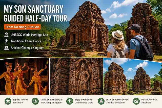 From Danang/ Hoi an: My Son Sanctuary Guided Half-Day Tour
