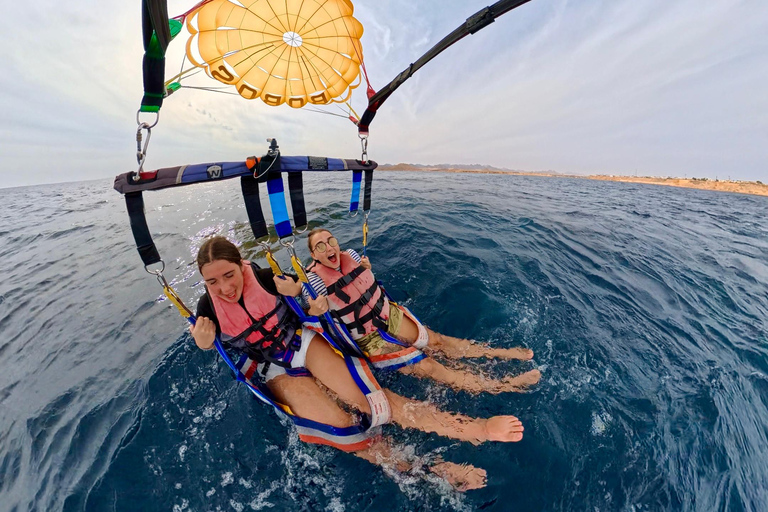 Sharm El Sheikh: Parasailing and Water Ride Combo Double Parasailing (Total 150kg) + 1 Water Ride