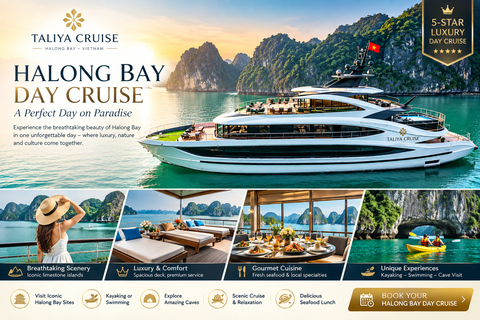 Hanoi: Lan Ha & Ha Long Bay on a Luxury 6* cruise day trip Private Tour + Cruise 1 day