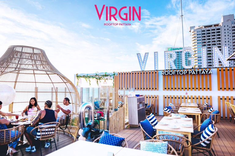 Pattaya: Virgin Rooftop2 Platos + Bebidas sin alcohol Free Flow (90 Mins.)