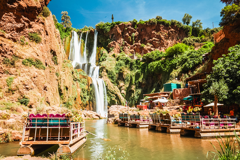 Depuis Marrakech : excursion d'1 jour aux cascades d'OuzoudVisite privée avec croisière