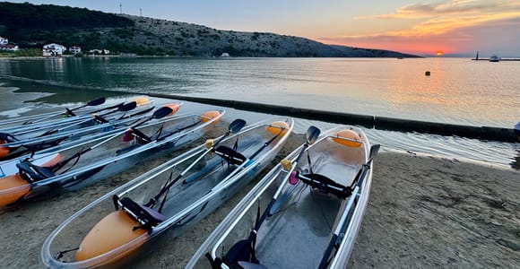 Rab: Lopar Transparenter Kajakverleih