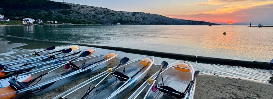 Rab : location de kayaks transparents à Lopar