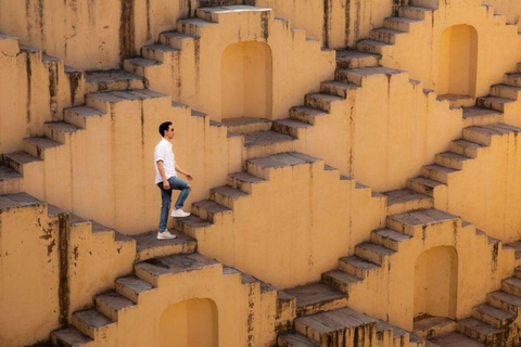 Visita de medio día a Jaipur Fuerte Amer, Jal Mahal y Stepwell