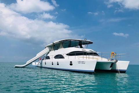 Pattaya: Premium Yacht Sunset Cruise to Koh Larn This program includes pickup from hotels in Pattaya city.