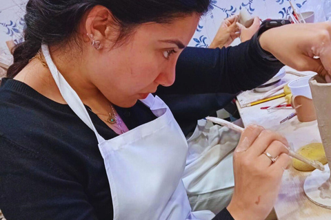 Naples: Ceramic Workshop with Decoration and Aperitif