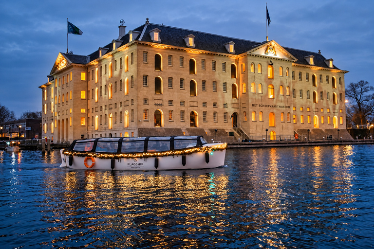 Amsterdam: German-Language Amsterdam Light Festival Cruise Amsterdam Light Festival German Canal Cruise NO DRINKS