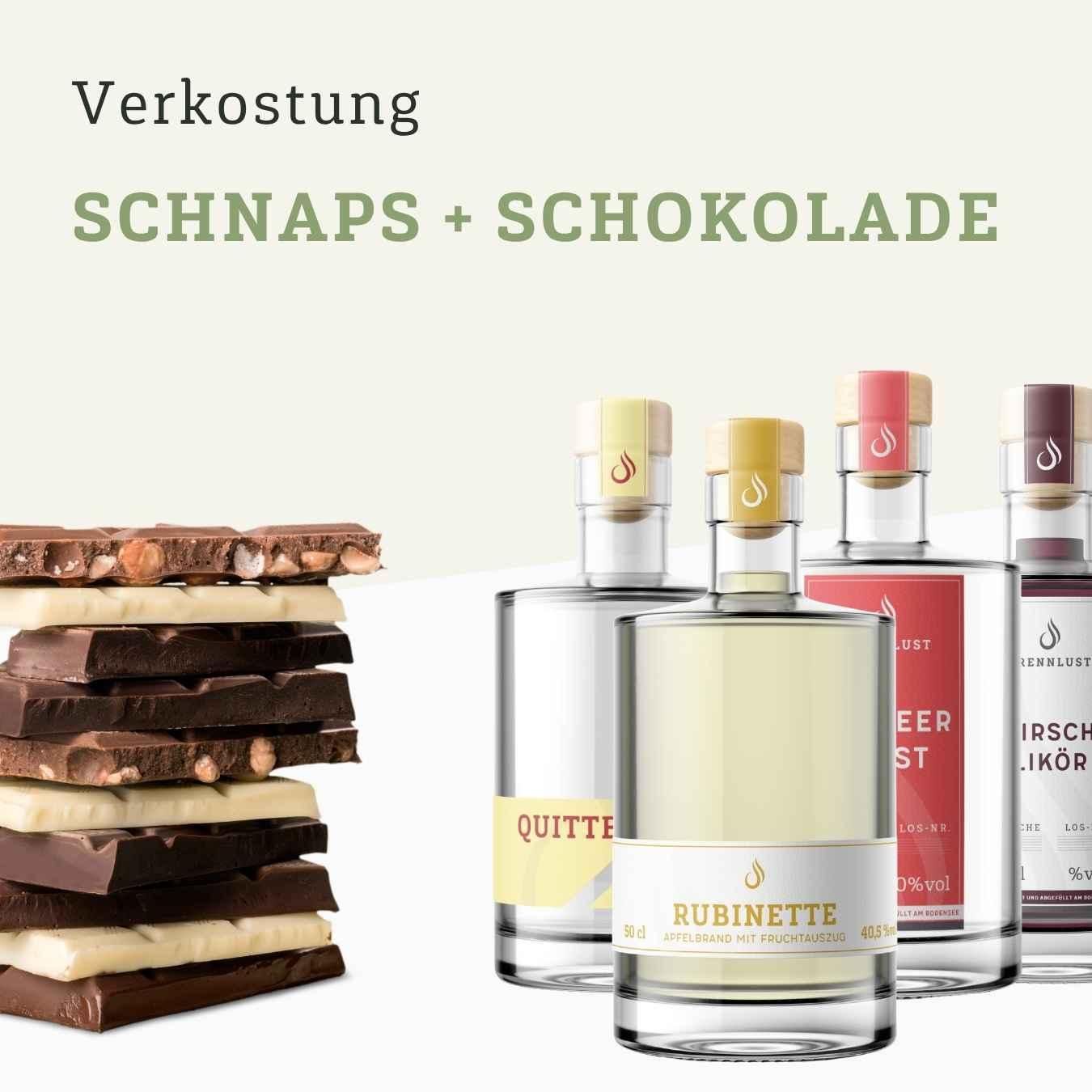 Verkostung: Pairing Schnaps & Schokolade, zwischen Hegau und dem Bodensee