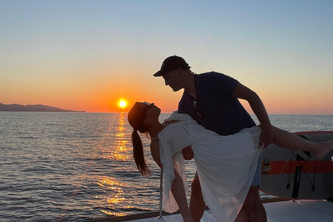 From Panormo: Sunset Cruise with Snacks and Drinks Sunset Cruise without Transfer