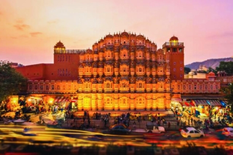 Z Delhi: Wycieczka z przewodnikiem po mieście Jaipur z odbiorem z hotelu