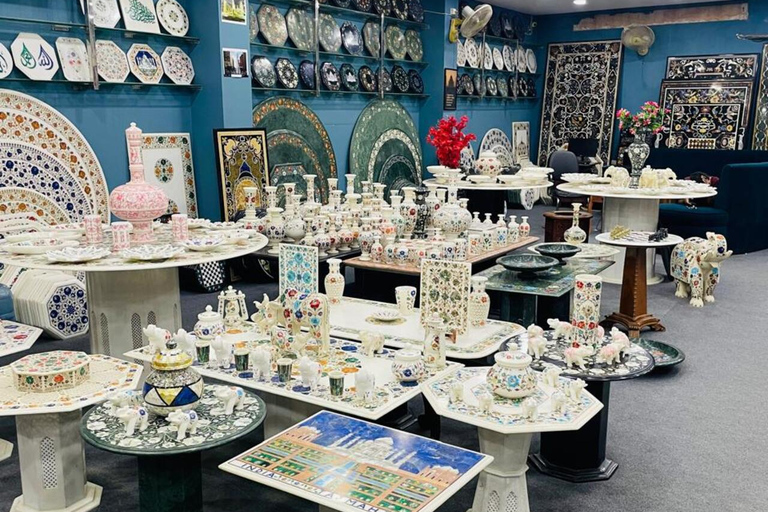 Agra Marble, Jewelry & Rug Shopping Tour with Guide Agra Shopping: Only Tour Guide