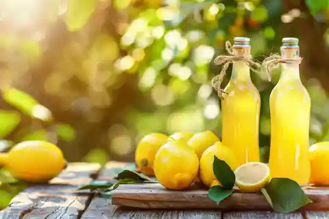SORRENTO: Limoncello-fremstilling ved solnedgang efter middagen