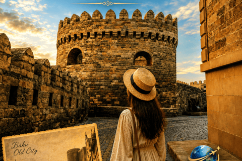 Baku: Old City Walking Tour with Vintage Photos Old City Walking Tour with Hotel Pickup Included