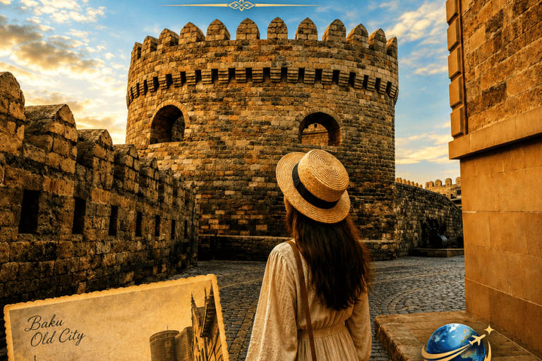 Baku: Old City Walking Tour with Vintage Photos