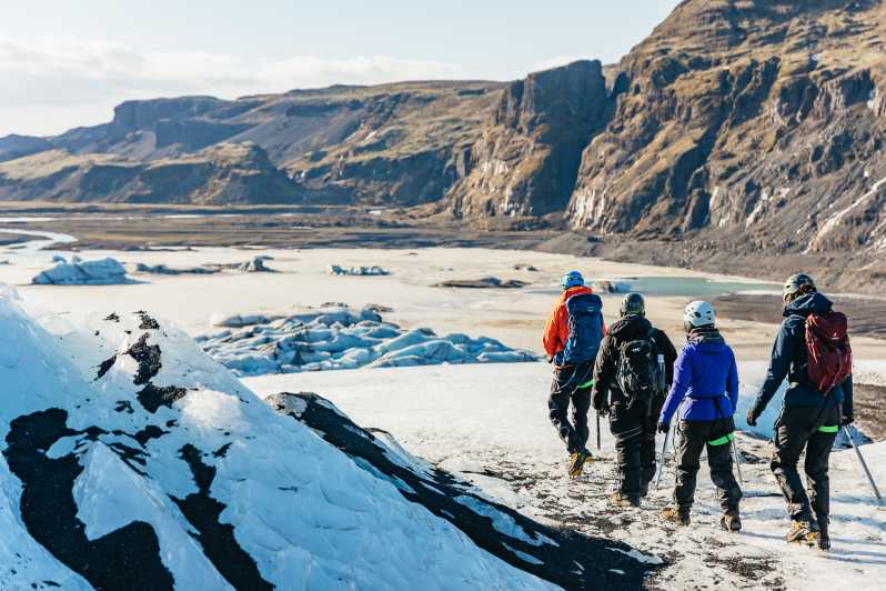Depuis Reykjavik : Côte sud et randonnée glaciaire