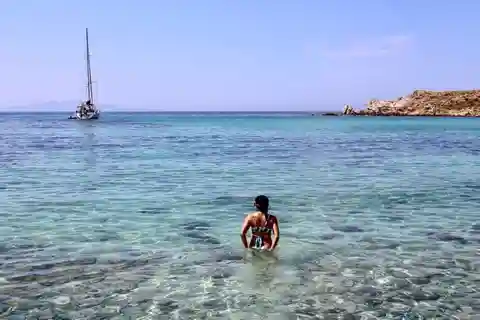 Mykonos : Croisière au coucher du soleil vers Rhenia, safari sur la plage, dîner