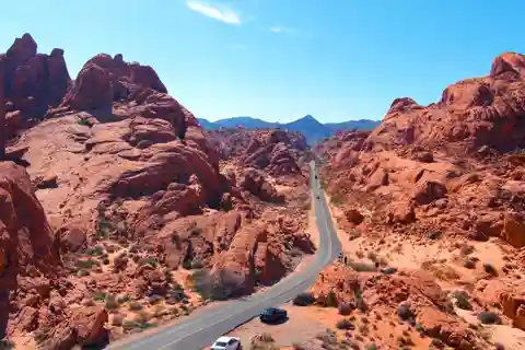 Valley of Fire Seven Magic Mountains Welcome Sign from LV