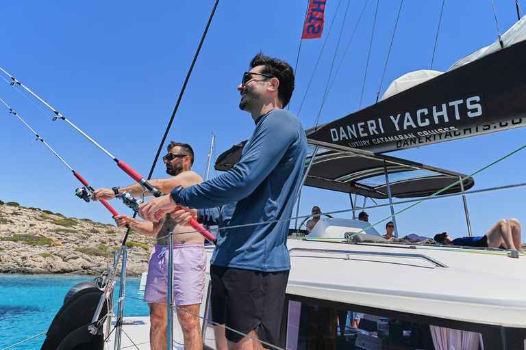 Rhodes Ultimate Catamaran Trip to Anthony Quinn & Water Toys Rhodes: Luxury Catamaran Cruise to Anthony Quinn