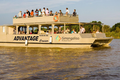 Crucero de medio día en barco con hipopótamos y cocodrilos Isimangaliso f Richards Bay