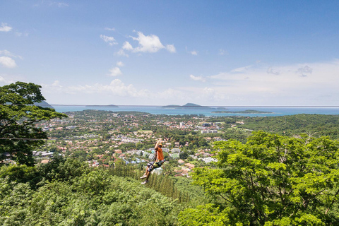 Phuket: Zipline Vliegen Hoger dan Havik met ATV OptieAlleen Zipline 18 Platform