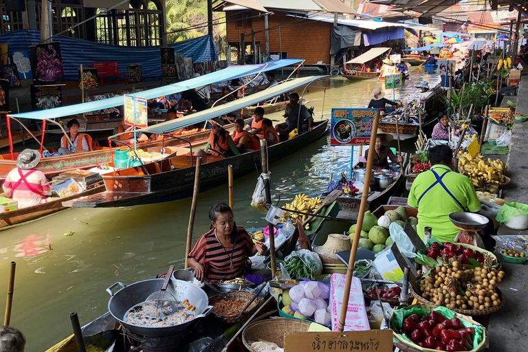 Floating Market on Paddle Boat & Dragon Temple Private Tour Private transport, Paddle Boat Ride + Live Tour Guide