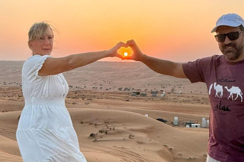 From Muscat: Shared Wadi Bani Khalid & Desert Sunset