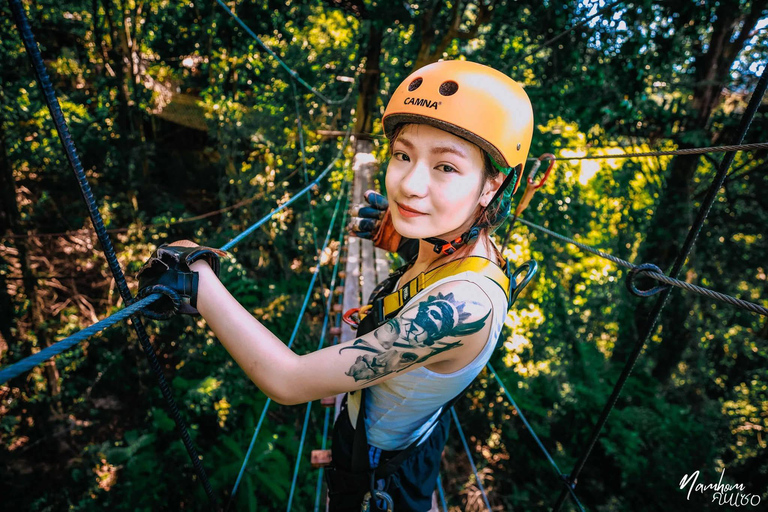 Samui Zipline FLY & Fun Tree Bridge Jungle Cafe & Waterfall