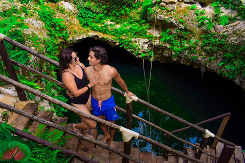 Cancún: avventura nei Cenotes con degustazione di Tequila e spuntino MayaCancún: avventura nei cenotes con degustazione di tequila e snack maya