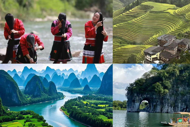 Shared 2-3 Day Guilin Tour: Longji, Li River Cruise + Pickup 3-Day City, Longji & 3-Star Cruise