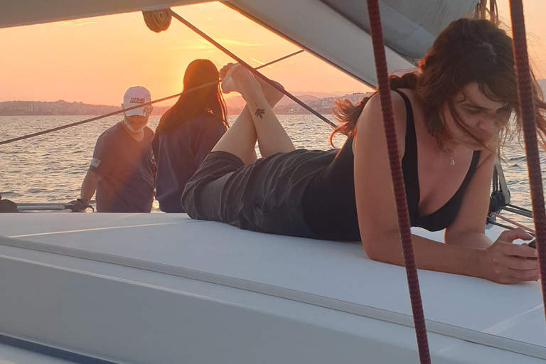 Athens Riviera Private Catamaran Cruise with Meal and Drinks Athens Coast: Private Catamaran Cruise with meal and drinks