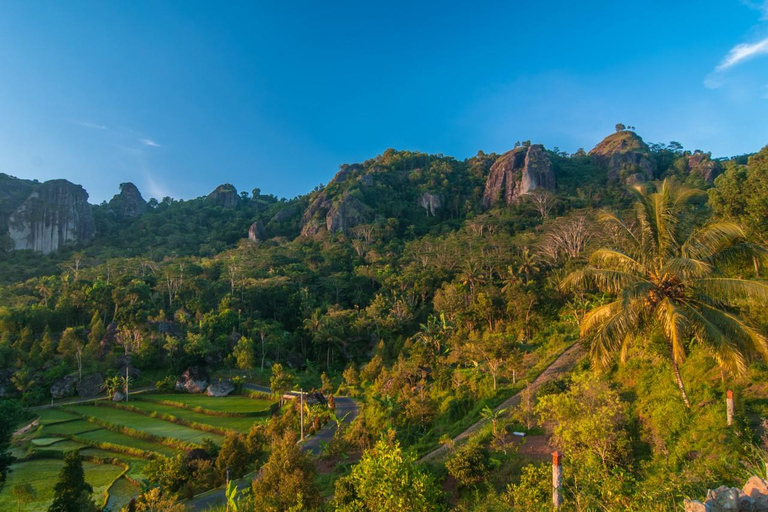 Yogyakarta: Nglanggeran Volcano Sunrise & Jomblang Cave Tour Private Tour All Inclusive