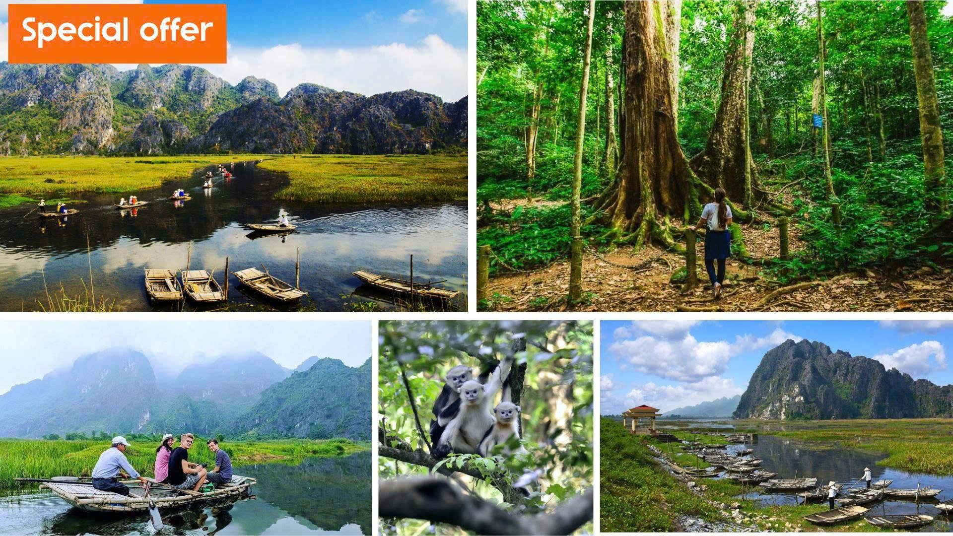 Von Ninh Binh: Cuc Phuong – Van Long-Reservat – Kleine Gruppen