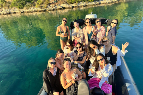 Blue lagoon with a speed boat water and towels included Blue lagoon with a speed boat, water & wine