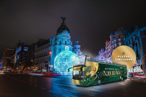 Madrid: Christmas Light Tour by open top double decker bus