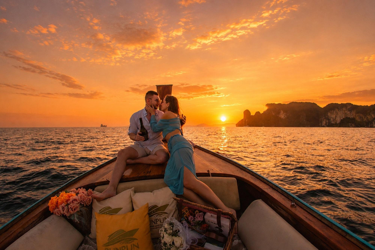 Krabi: Private luxury Longtail Boat Sunset & Plankton Tour