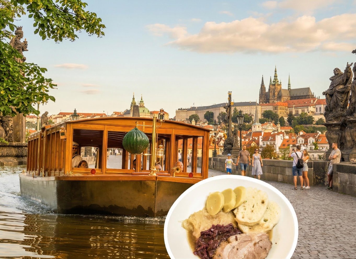 Prag: 6-timers tur med bådtur på floden og frokost