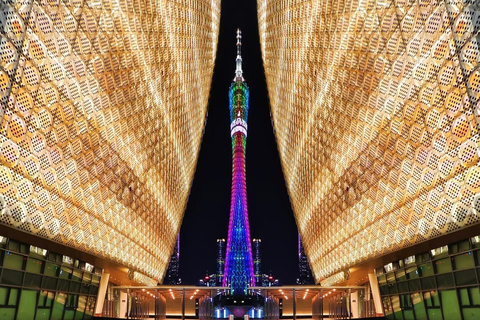 广州之夜：寺庙、月亮桥和珠江河上巡游法语/意大利语/日语/韩语/俄语/西班牙语指南