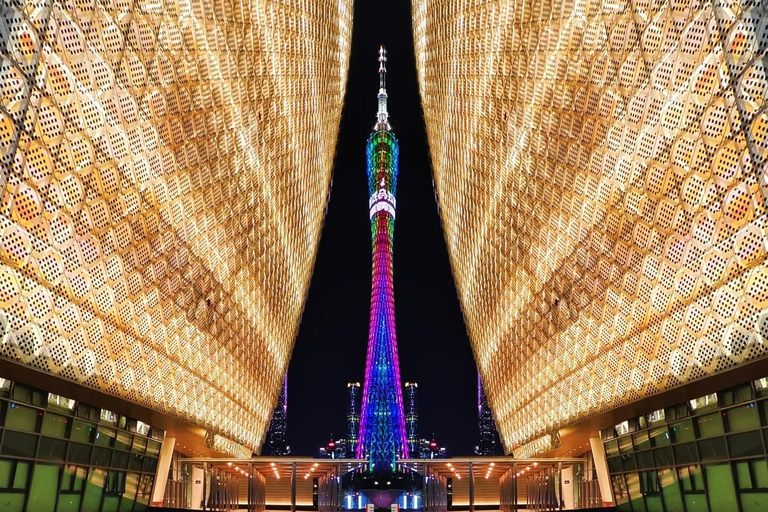 广州之夜：寺庙、月亮桥和珠江河上巡游法语/意大利语/日语/韩语/俄语/西班牙语指南