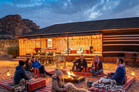 Wadi Rum:Full or Half Day Jeep with Sandboarding & Overnight Full Day Jeep + Sandboarding + Normal Camp Overnight