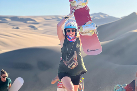 From Huacachina or Ica : Sandski and professional Sandboard on the dunes